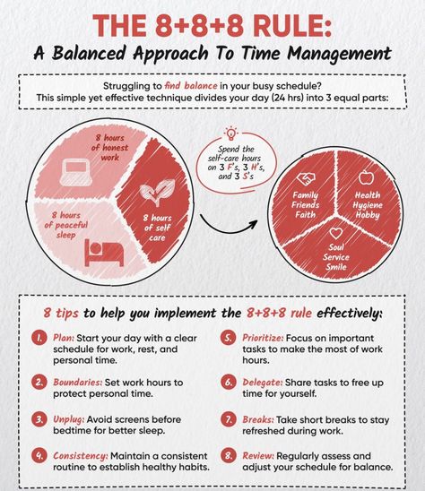 8 8 8 Rule Time Management, 8 8 8 Rule Time, 8 8 8 Rule, Flow Psychology, Improve Brain Power, 5am Club, Business Infographics, Employee Development, Systems Thinking