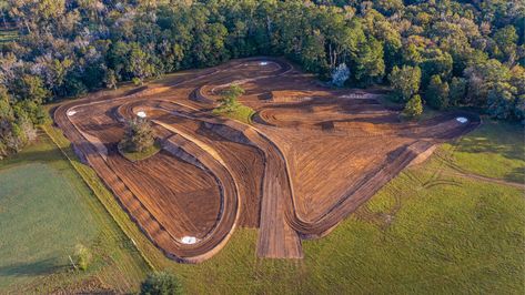 Dirt Bike Track Backyard, Bike Pump Track, Dirt Bike Track, Dream Homestead, Motocross Tracks, House With Land, Track Design, Go Kart Tracks, Dirt Bikes For Kids