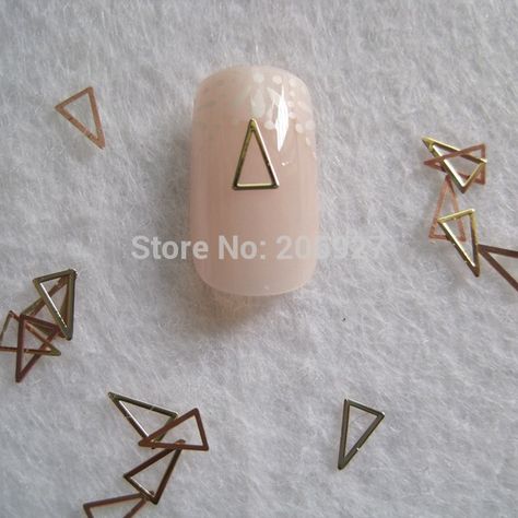 MS269-2 100pcs Gold Cute Long Triangle  Metal Sticker Nail Art Metal Sticker Nail Art Decoration Fancy Outlooking Nail Art Gold, Triangle Nails, Metal Nails, Sticker Nail Art, Minimalist Nail, It Makeup, Minimalist Nail Art, Gold Triangle, Hot Top