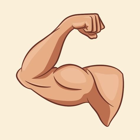 Strong arm muscles cartoon illustration | Premium Vector #Freepik #vector #muscle #strong #arm #muscular Muscle Illustration Art, Muscle Arm Drawing, Strong Arm Drawing, Bicep Drawing, Drawn Muscles, Muscles Cartoon, Cartoon Arms, Muscles Illustration, Strong Illustration