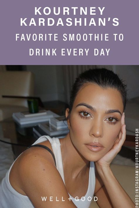 Kourtney Kardashian Healthy Lifestyle, Kourtney Kardashian Smoothie, Healthy Celebrity Recipes, Kardashian Smoothie, Kourtney Kardashian Diet, Kardashian Diet, Morning Smoothie Recipes, Summer Bbq Recipes, Summer Eats