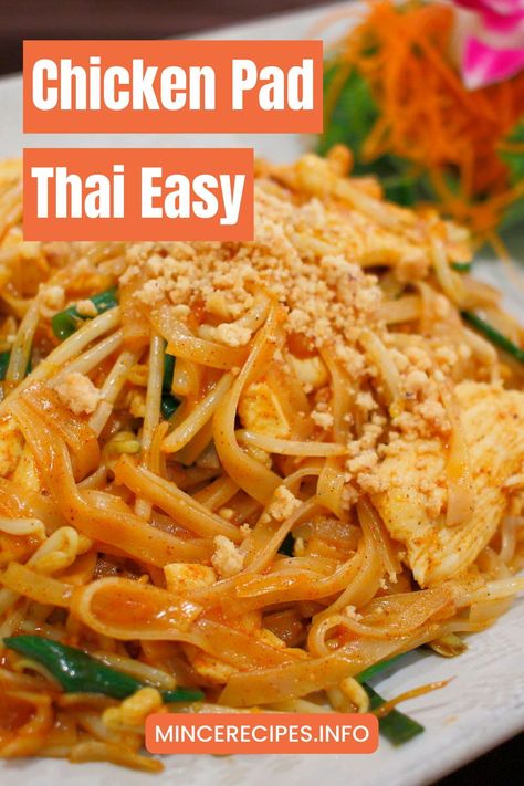 Obsessed with Thai cuisine? For me, it's all about Chicken Pad Thai - my ultimate favorite (though red curry and sticky rice are close seconds)! This dish isn't just delicious; it's a gluten-free marvel when done right. Ready to whip up some love in your kitchen with my go-to Chicken Pad Thai recipe? #PadThaiLove #ThaiCuisine #GlutenFreeGoodness Chicken Pad Thai Recipe Easy, Best Chicken Pad Thai Recipe, Pad Thai Easy, Pad Thai Recipe Easy, Pad Thai Chicken, Chicken Pad Thai Recipe, Gluten Free Pad Thai, Cocoa Bar Sign, Hot Cocoa Bar Sign