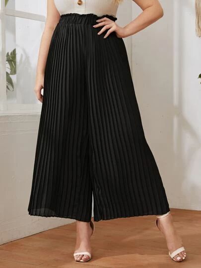 Pleated Plazo, Goa Dress, Pleated Outfit, Wide Leg Pleated Pants, Office Outfits Women, Over Size, Plus Size Pants, Pleated Pants, Work Outfits Women