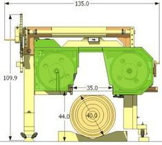 Portable Bandsaw Mill, Saw Mill Diy, Sawmill Projects, Chainsaw Mill Plans, Horizontal Band Saw, Portable Chainsaw Mill, Homemade Bandsaw Mill, Diy Bandsaw, Portable Saw Mill