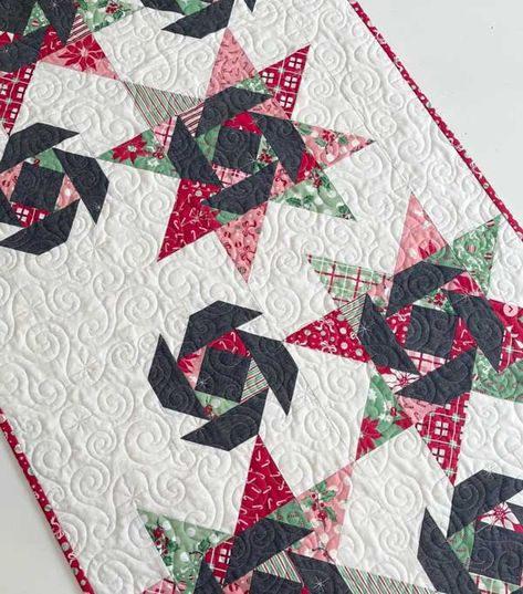 Doug Leko Quilt Patterns, Doug Leko Quilts, Christmas Figs Quilt Sue Dario, Doug Leko Tabletastic, Doug Leko, Jelly Roll Projects, Grandmother Quilt, Patchwork Table Runner, Two Color Quilts