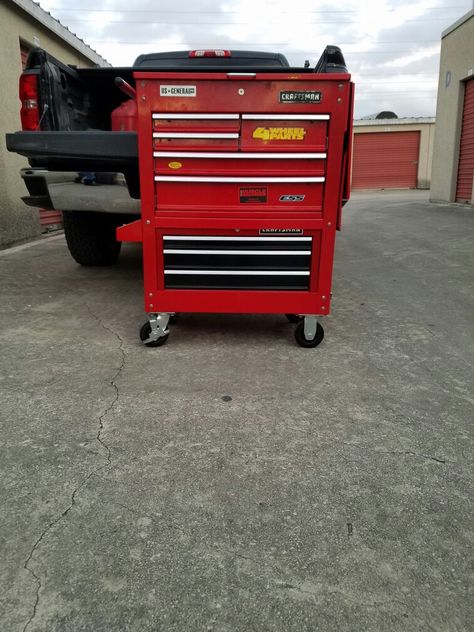 Us General Tool Cart Mods, Us General Tool Cart, Tool Cart Mods, Us General Tool Box, Toolbox Ideas, Mechanic Tool Box, Tools Organization, Tools Box, Tool Chests