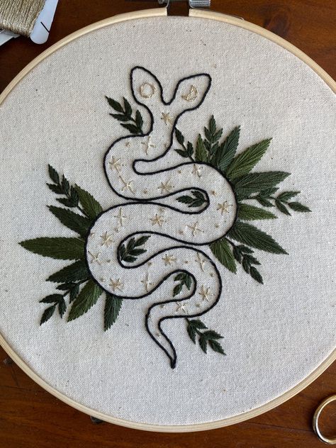 Embroidery PDF PatternTwo Headed Snake Digital Pattern | Etsy Witchy Embroidery Patterns, Double Headed Snake, Dark Academia Embroidery, Witch Embroidery, Grunge Embroidery, Gothic Embroidery, Embroidery Witchcraft, Snake Embroidery Pattern, Cryptid Embroidery