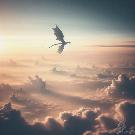 ❝Over the clouds... ↓ 　 　 　 　 #surrealphotography #organiccommunity #mythologyinspired #fantasyillustration #fantasyartwork #dailyartwork #dragonlover #artoftheday #dragonlove #dragonlore #dragonart #aiartwork #aiartdaily #mythical #creature #skyline #clouds #wings #fairy #crea #28october2024 #20241028 #DailyArt #aiarts #ais #ai #i ↓ ... chasing sunlit paths.❞ 🌤️ Dragon Flying, Over The Clouds, Wings Fairy, Dragon Silhouette, Nursery Mural, Dragon Crafts, Dragon Illustration, Cloud Drawing, Dragon Lover