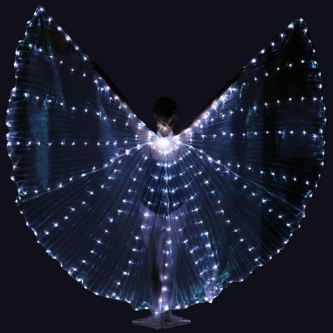 Don't miss this morning's live Facebook video, where we showcased these stunning LED angel wings! We also included details on how you can earn 10% off of your next purchase! #danzia #shopdanzia #angelwings #dancecommunity Led Butterfly, Led Girls, Light Up Costumes, Butterfly Costume, Dance Stage, White Costumes, Wings Costume, Stage Show, Belly Dance Costumes