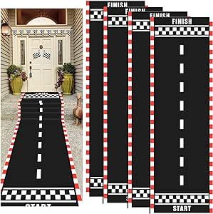 10 Feet Long Racetrack Floor Running Racer Party Decoration Mat Fold Race Tracks Decor Running Mat Drag Car Racer Party Supplies for Road Racing Car Theme Birthday Sport Games, 2 Feet Wide(4 Pcs) Two Fast Two Furious, Car Theme Birthday, Race Car Themes, Hot Wheels Party, Hot Wheels Birthday, Car Themed Parties, Monster Truck Party, Car Birthday Theme, Race Car Birthday Party