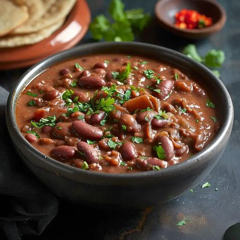 Rajma without onion and garlic is a popular vegetarian dish in Indian cuisine that caters to those who prefer or need to avoid onions and garlic in their meals. This dish features kidney beans (rajma) cooked in a flavorful tomato-based gravy without the use of onions or garlic. It is a delicious and wholesome option that can be enjoyed by people with dietary restrictions or simply those looking for a unique variation of the classic rajma recipe. Rajma Recipe Without Onion Garlic, Rajma Photography, Recipe Without Onion And Garlic, Rajma Recipe, Red Gravy, Beans And Legumes, Dal Fry, Vegetarian Bean Chili, Red Kidney Beans