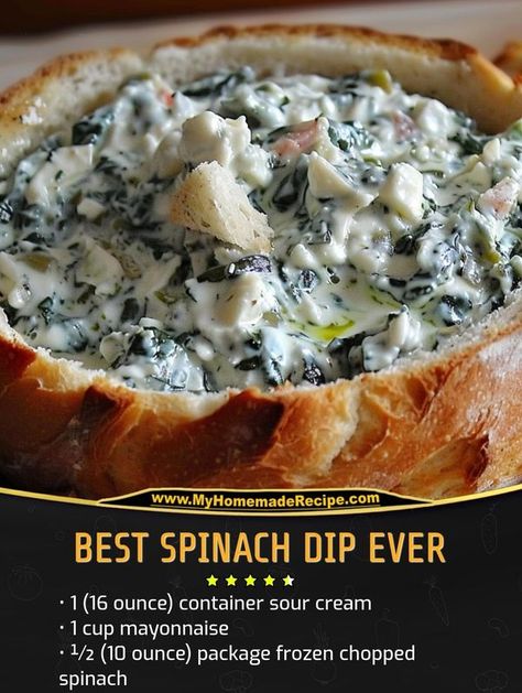 Spinach Dip In Bread Bowl, Dip In Bread Bowl, Bread Bowl Dip, Best Spinach Dip, Tree Spinach, Creamy Spinach Dip, Creamy Dip, Bread Bowl, Grilled Pineapple