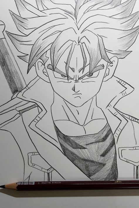 Draw Super Saiyan Future Trunks from Dragon Ball https://youtu.be/vbJBDKwNbjo Trunks Dbz Drawing, Trunks Sketch, Trunks Drawing, Trunks Do Futuro, Ball Drawing, Future Trunks, Dragon Ball Super Artwork, Draw Anime, Super Saiyan