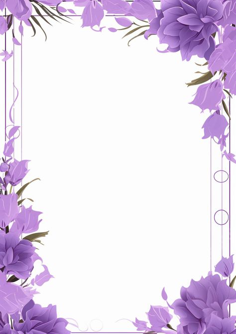 Purple Floral Invitation Template, Lavender Border Design, Bujo Bible, A4 Size Paper Border Design Flower, Calligraphy Borders, Beautiful Borders, Engagement Invitation Cards, Purple Frame, Framed Words