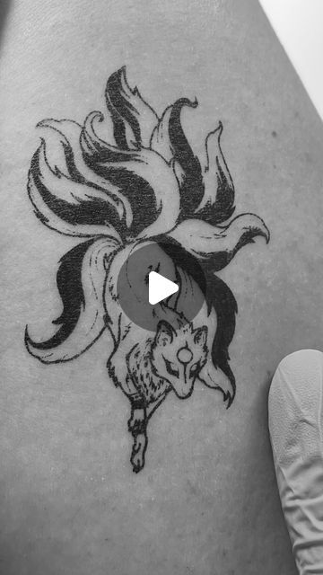 tattoo on Instagram: "My dear client’s chosen design is the 9-tailed fox, which is a symbol of strength in Russian culture🤍🦊🤍#tattoo #tattoostyle #tattoos #tattoomodel #tattooart #tattooskull #skulltattoo #skulltattoos #skulltattoodesign #tattooing #tattooink #toronto #rosetattoo #rosetattoos #ink" 9 Tails Fox Tattoo, 9 Tailed Fox, 9 Tails, Symbol Of Strength, Russian Culture, Fox Tattoo, Skull Tattoo Design, Symbols Of Strength, Skull Tattoos