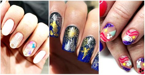 [UPDATED] 25+ Best Disney World Nail Designs Disney World Nail Art, Disney Firework Nails, Disney Park Nails, Cute Disney Nail Designs, Disney Nail Design, Princess Nail Designs, Disney World Nails, Disney Themed Nails, Disney Princess Nails