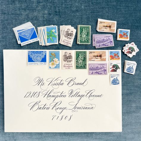 Vintage Stamps Postage Wedding Invitations, Vintage Stamps Wedding Invitation, Vintage Stamps Postage, Wedding Postage Stamps, Wedding Stamps, Wedding Postage, Library Wedding, Forever Stamps, Vintage Postage Stamps