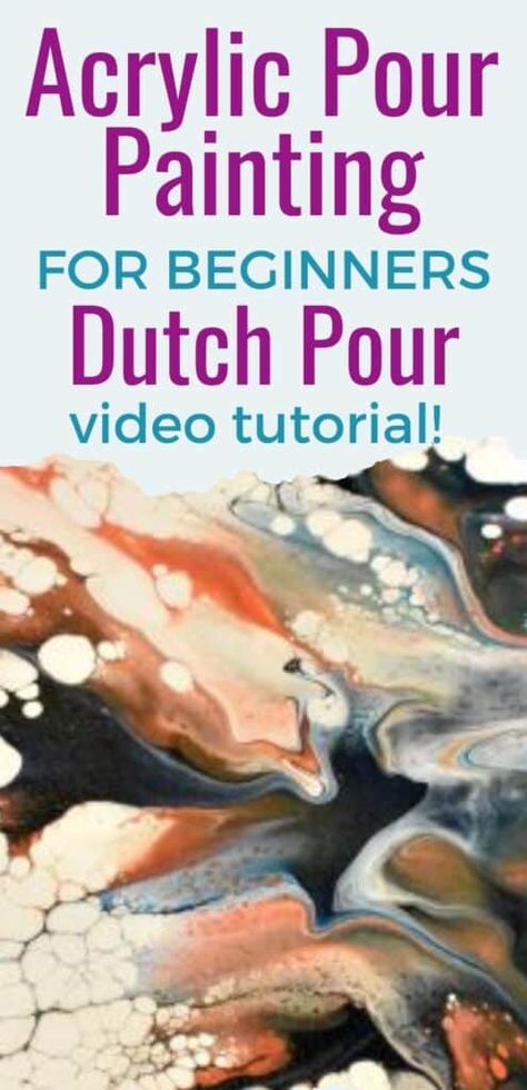 Dutch Acrylic Pour, Acrylic Dutch Pour Painting, Dutch Pour Acrylic Painting How To, Acrylic Pour Painting Ideas, Acrylic Pour Painting For Beginners, Flood Painting, Dutch Pour Acrylic Painting, Things Paint, Art Pouring