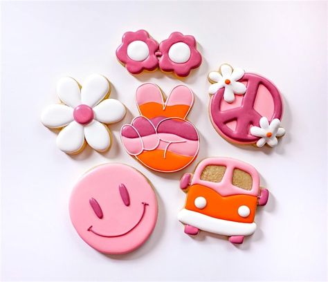 Totally Groovy Sugar Cookie Decorating Class Tickets, Sun, Jun 9, 2024 at 1:00 PM | Eventbrite Groovy Sugar Cookies, 70s Cookies, Cornstarch Icing, Groovy Cookies, 2024 Cookies, Sugar Cookie Decorating, Daisy Sunglasses, Groovy Party, 17th Birthday Ideas