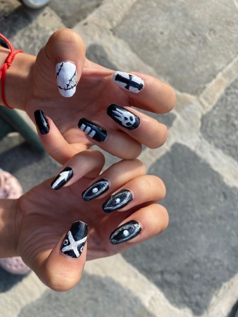 Choso Nail Idea, Medusa Soul Eater Tattoo, Soul Eater Nail Art, Soul Eater Inspired Nails, Soul Eater Nail Designs, Soul Eater Nails Acrylic, Soul Eater Ragnarok, Ragnarok Soul Eater, Soul Eater Asura