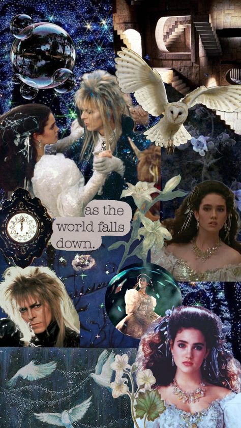 labyrinth 🤍 Labyrinth Wallpaper, Labyrinth Aesthetic, Sarah Labyrinth, Sarah And Jareth, Labyrinth Jareth, Musical Wallpaper, Labyrinth Art, Bowie Labyrinth, Labyrinth 1986