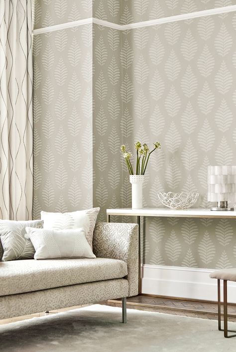 New Neutrals: Harlequin launches 7 muted wallpapers for blissfully tranquil interiors | Real Homes Wallpaper Living Room Ideas, Contemporary Wallpaper Living Room, Living Room Wallpaper Neutral, Grey Wallpaper Living Room, Brick Wallpaper Living Room, Wallpaper Lounge, Neutral Hallway, Subtle Wallpaper, Modern Wallpaper Living Room