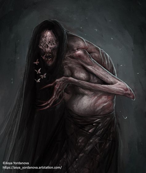 ArtStation - Banshee Undead Creature, Female Monster, Fantasy Demon, Blades In The Dark, Curse Of Strahd, Monster Concept Art, African History, Dark Ages, Horror Stories