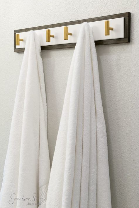 Wood towel rack