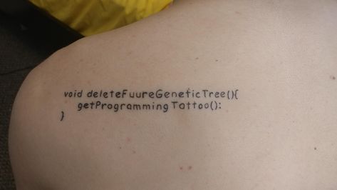 Coding Tattoo Programming, Coding Tattoo, Programming Tattoo, Programming Tattoo Ideas, Programmer Tattoo, Code Tattoo, Scan Code, Tattoo Ideas For Men, Computer Programming