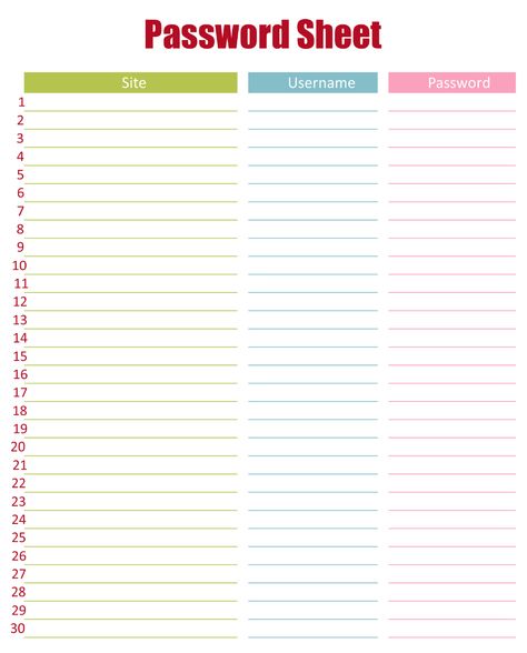 Best Printable Log sheet - printablee.com Printable Password Log, Printable Password Tracker, Inventory Printable, Password Printable, Family Tree Printable, Medication Log, Organizer Template, Password Organizer, Password Keeper