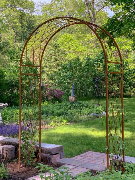 Metal Arch Garden, Wellbeing Garden, Garden Trellis Arch, Metal Archway, Metal Garden Arch, Garden Trellis Designs, Metal Arbor, Metal Garden Trellis, Garden Archway