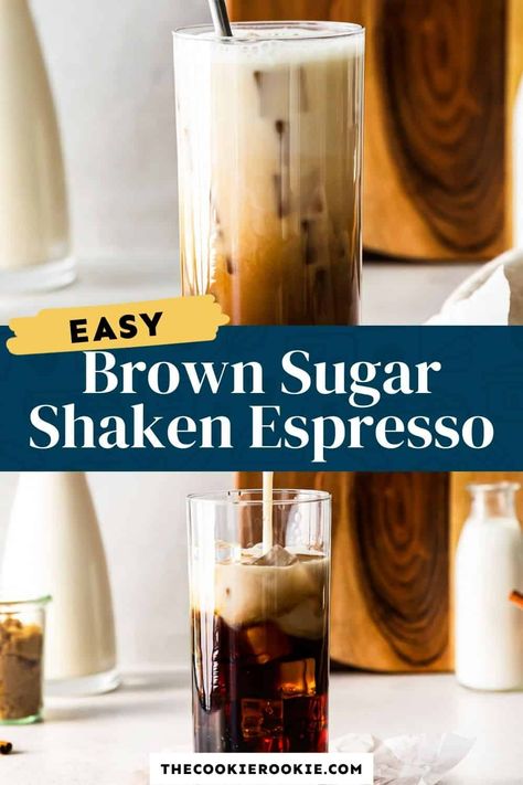 Whip up an instant caffeine boost with this delicious Iced Brown Sugar Shaken Espresso recipe. It’s the perfect pick-me-up! Shaken Iced Coffee, Instant Cafe Bustelo Recipe, Cafe Bustelo Iced Coffee, Instant Espresso Iced Coffee, Brown Sugar Shaken Espresso Recipe, Iced Brown Sugar Shaken Espresso, Shaken Espresso Recipe, Expresso Recipes, Bustelo Coffee