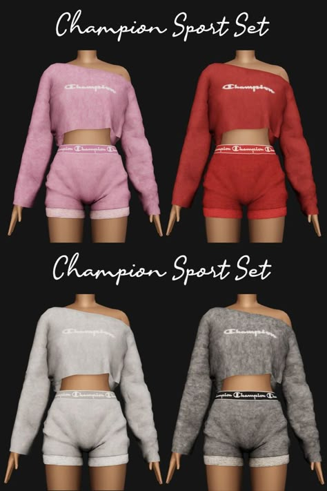 Jersey Crop Top, Sims 4 Cheats, Champion Sweats, Sims 4 Tsr, Sims Baby, Sims 4 Cc Kids Clothing, Sport Set, Pelo Sims, Free Sims 4