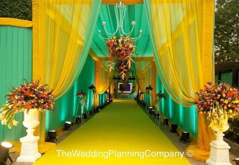 Spring Weddings - The Wedding Planning Company Pictures | Wedding Planner in Delhi NCR - WedMeGood Wedding Tent Decorations, Wedding Reception Entrance, Reception Entrance, Gate Decoration, Wedding Stage Backdrop, Wedding Hall Decorations, Wedding Entrance Decor, Wedding Stage Design, Marriage Decoration