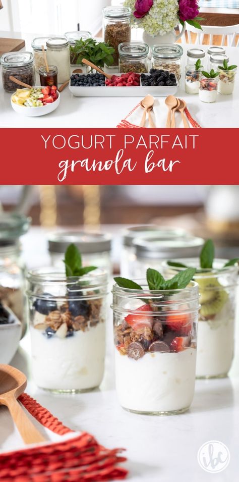 Yogurt Parfait and Granola Bar for Breakfast / Brunch. #yogurt #parfait #granola #granola #breakfastbar #breakfast #brunch #fruit Breakfast Parfait Recipes, Fruit And Yogurt Parfait, Yogurt Parfaits, Best Brunch Recipes, Parfait Breakfast, Favorite Breakfast Recipes, Yogurt Breakfast, Parfait Recipes, Granola Bar