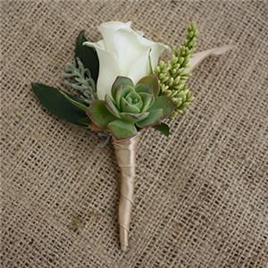 White Rose And Succulent Boutonniere, Corsage With Succulents, Prom Boutonniere, Prom Tux, Succulent Boutonniere, Prom Corsage And Boutonniere, Boutonnieres Prom, Corsage And Boutonniere Set, Prom 2022