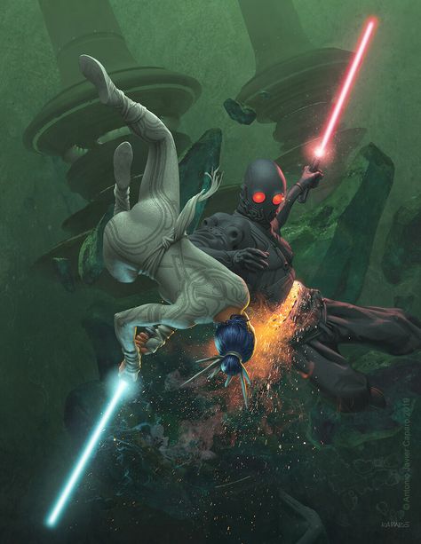 Final Blow, Antonio Caparo on ArtStation at https://www.artstation.com/artwork/9eADKv Jedi Vs Sith, Jedi Art, Happy Star Wars Day, Star Wars Oc, Jedi Sith, Star Wars Characters Pictures, Star Wars Concept Art, Old Republic, Star Wars 2