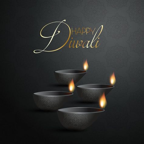 Black background with candles for diwali... | Free Vector #Freepik #freevector #background #diwali #light #celebration Diwali Wishes Messages, Diwali Vector, Happy Diwali Photos, Diwali Wishes Quotes, Happy Diwali Wishes Images, Happy Diwali Quotes, Diwali Message, Happy Diwali Wallpapers, Diwali Lamps