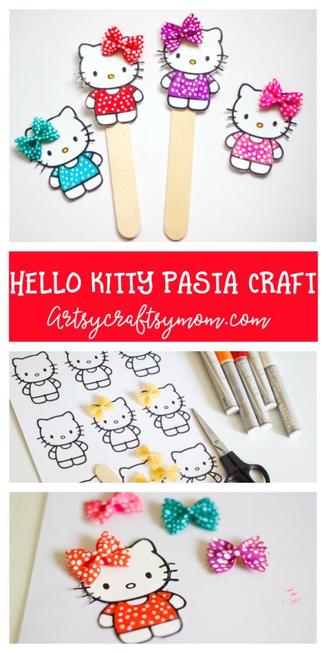 Create your own Super Cute Hello Kitty Bookmarks using pasta and our free printable! It’s perfect for a Hello Kitty themed birthday party favor and as back to school gifts. Kitty Bookmarks, Hello Kitty Bookmark, Hello Kitty Themed Birthday Party, Kitty Themed Birthday Party, Hello Kitty Party Favors, Hello Kitty Birthday Theme, Hello Kitty Book, Hello Craft, Hello Kitty Bday