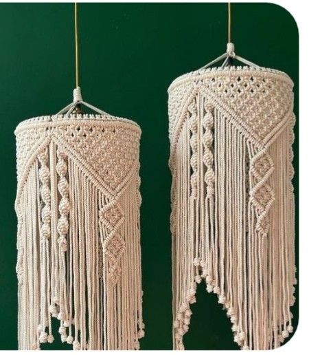 Macrame Lamp, Diy Macrame Plant Hanger, Macrame Design, Macrame Diy, Macrame Plant Hanger, Plant Hanger, Diy And Crafts, Macrame, Wall Hanging