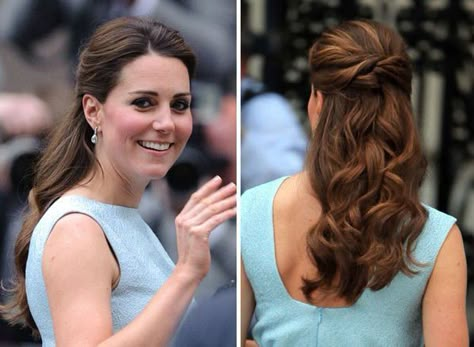 Looks Kate Middleton, Kate Middleton Hair, Side Hairstyles, Wedding Guest Hairstyles, Prom Hairstyles, Half Up Hair, Wedding Hair And Makeup, Down Hairstyles, Gorgeous Hair