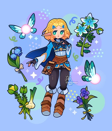 Fairy Legend Of Zelda, Zelda Legend Of Zelda, Cute Zelda Art, Cute Nintendo Art, The Legend Of Zelda Fanart, Triforce Design, Zelda Fairy, Princess Zelda Art, Link Cute