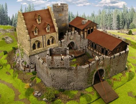 Battle Tactics, Warhammer Scenery, Warhammer Tabletop, Model Castle, Toy Castle, Fantasy Town, Warhammer Terrain, Minecraft Medieval, Painting Unique