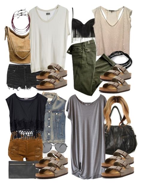 "Malia Inspired Vacation Outfits with Requested Shoes" by veterization ❤ liked on Polyvore featuring Merona, Ksubi, Free People, MTWTFSS Weekday, Birkenstock, Humanoid, Chan Luu, Maje, Feather & Stone and rag & bone Stone Birkenstock Outfit, Birkenstock Outfit Spring, Sakura Dress, Birkenstock Outfit, Monthly Plan, Aviator Glasses, Pink T Shirt, Chan Luu, Vacation Outfits