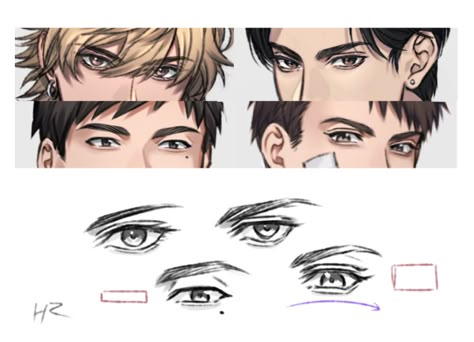 Anime Eyebrows, Draw Eye, Eyes Reference, جوني ديب, Chinese Picture, Face Anatomy, 얼굴 드로잉, Comic Tutorial, How To Draw Eyebrows