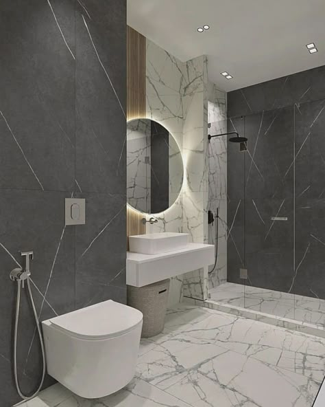 Office Bathroom Design, Toilet Design Modern, Small Space Bathroom Design, Bathroom Wall Tile Design, Latest Bathroom Designs, Toilet And Bathroom Design, Small Bathroom Layout, Minimalist Bathroom Design, Modern Bathroom Tile