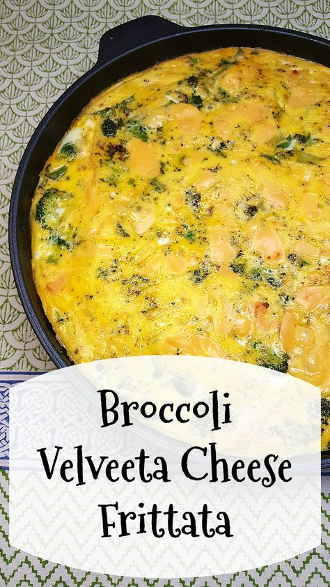 Broccoli Velveeta Cheese Frittata Broccoli With Velveeta Cheese, Broccoli And Velveeta Cheese, Velveeta Cheese Soup, Broccoli Velveeta, Cheese Scrambled Eggs, Recipes With Velveeta Cheese, Velveeta Recipes, Recipe Broccoli, Cheese Soup Recipe