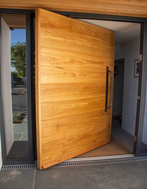 Timber Pivot Entrance Door Pivot Entrance Door, Doors Decoration, Front Door Inspiration, House Main Door, House Main Door Design, Pivot Door, House Decor Modern, Entrance Door Design, Door Inspiration