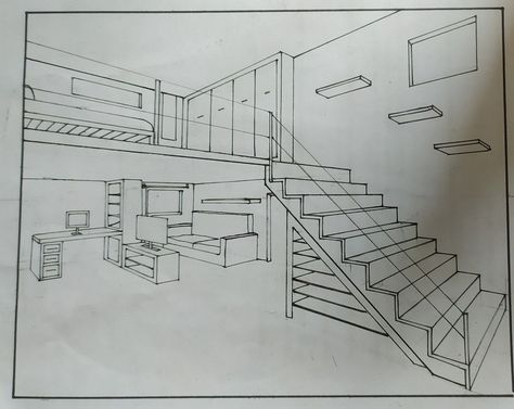 Creating Unique Spaces with Interior Sketch Design Loft Drawing, Mezanine Interior, Studio Mezzanine, Mezzanine Floor Design, Mezzanine Plan, Mezzanine Floor Plan, Interior Architecture Sketch, Architecture Mapping, Museum Interior