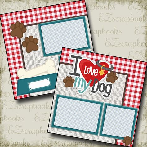 Dog Scrapbook Layouts, Pet Scrapbook Layouts, Boy Scrapbook Layouts, Dog Scrapbook, Scrapbook Design Layout, Pet Scrapbook, I Love My Dog, Simple Scrapbook, Fall Scrapbook